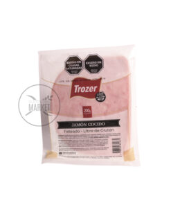 TROZER JAMON COCIDO FETEADO X 200 GR